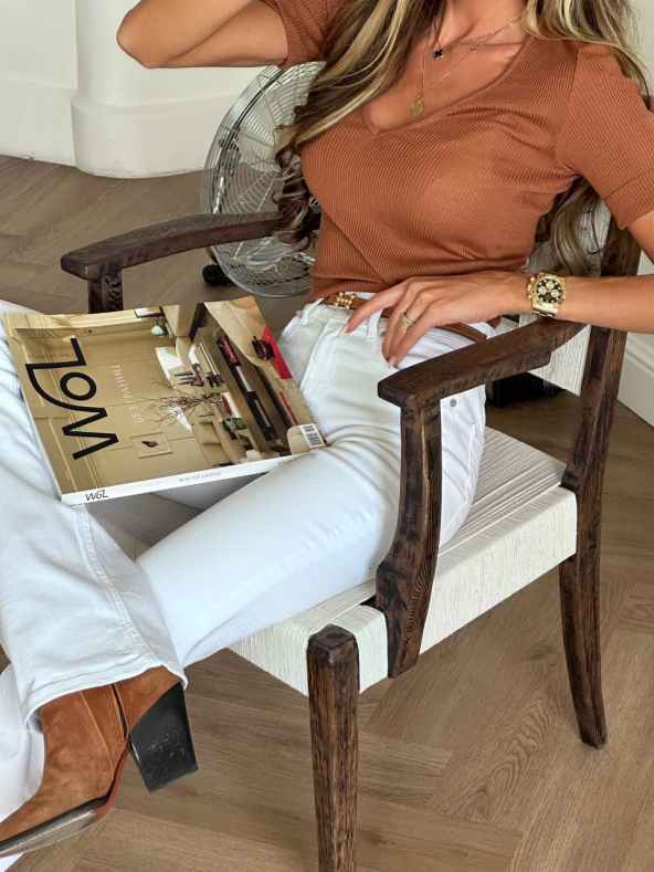 Джинсы клеш (белый XS)